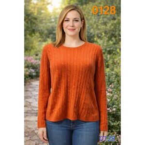 Crew Neck Cable-knit sweater by St. Johns Bay, Size XL -0128